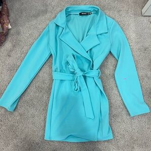 Blue blazer dress